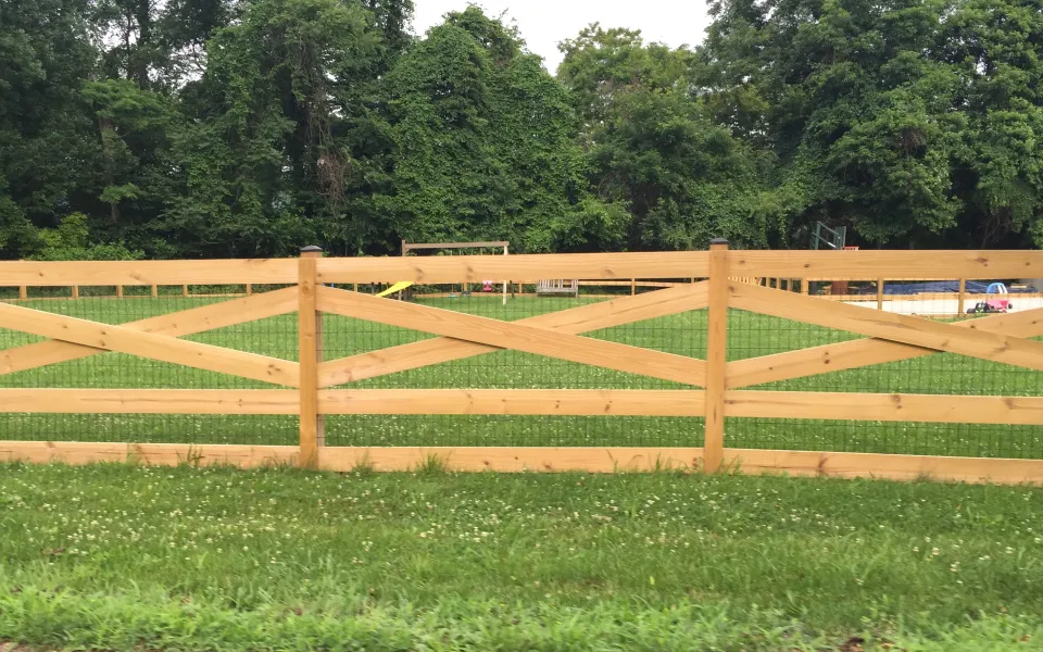 wooden fence install